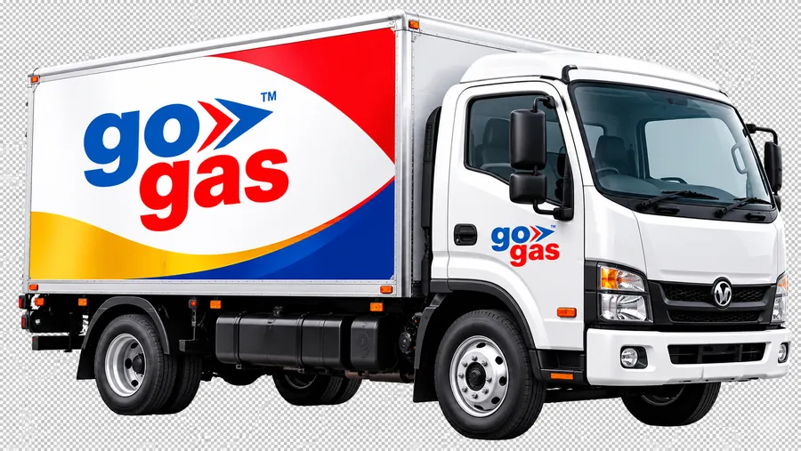 Go Gas branded delivery truck